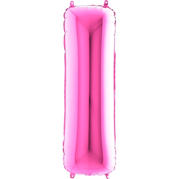 Balónik fóliový písmeno ružové I 102 cm