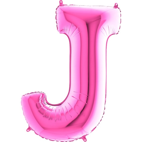 Balónik fóliový písmeno ružové J 102 cm