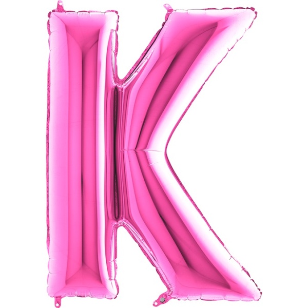 Balónik fóliový písmeno ružové K 102 cm