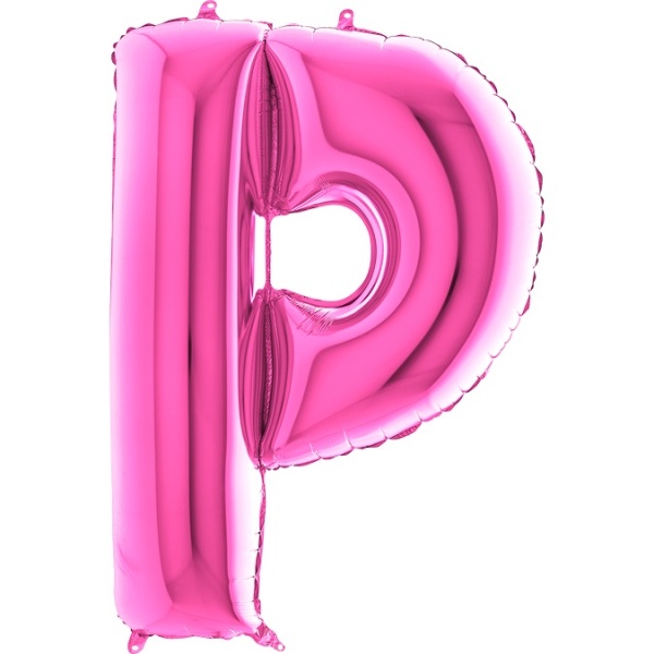 Balónik fóliový písmeno ružové P 102 cm