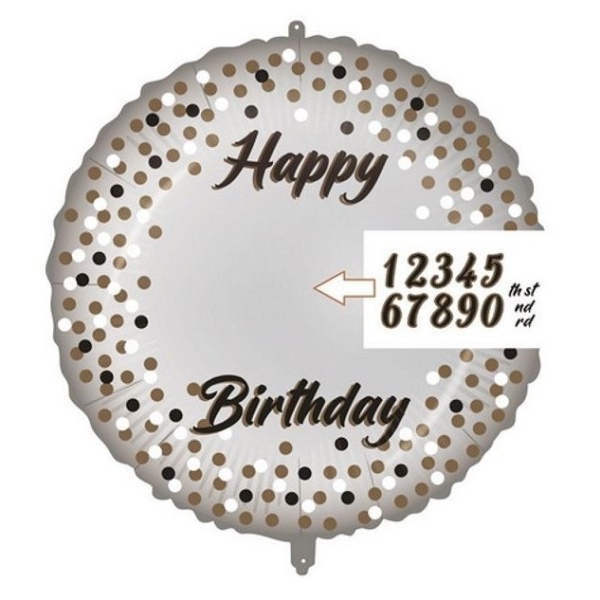 Bal�nik f�liov� pre personifik�ciu so samolepiacimi ��slicami Bodky okr�hle 46 cm