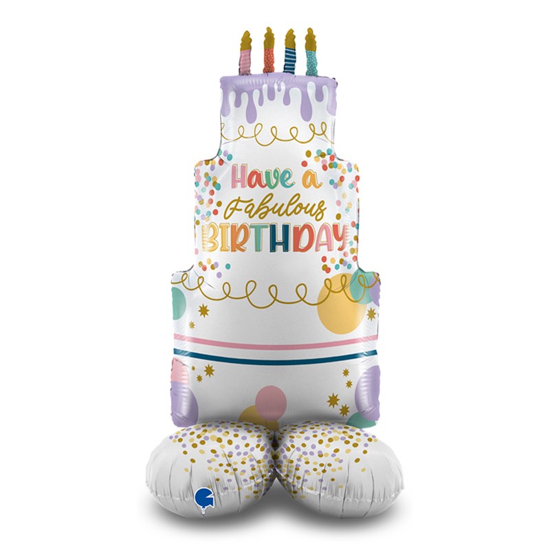 Balónik fóliový samostojný Fancy Cake 122 cm