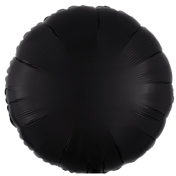 E-shop Balónik fóliový saténový kruh čierny 43 cm