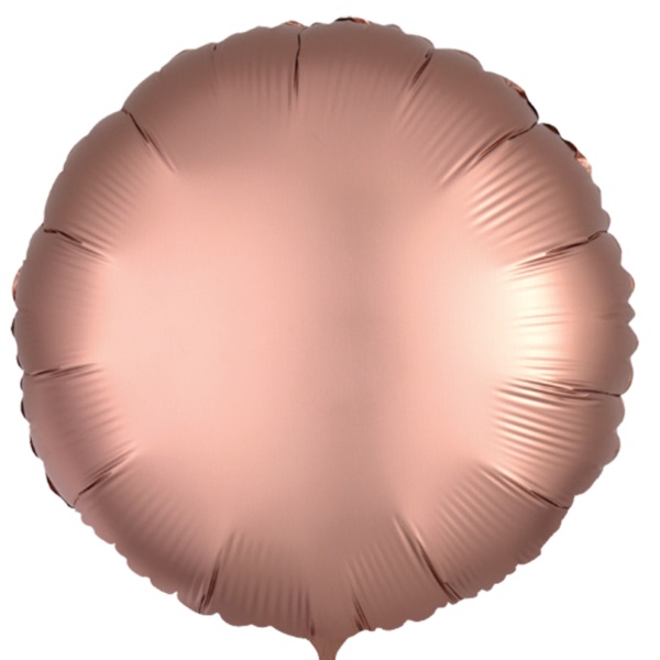 E-shop Balónik fóliový saténový kruh ružovo medený 43 cm