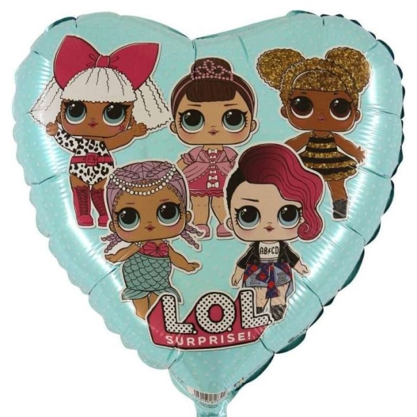 E-shop Balónik fóliový srdce LOL Surprise Tiffany 46 cm