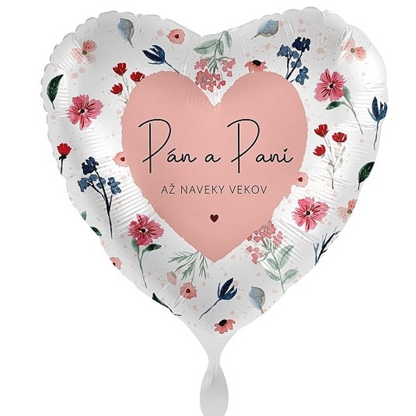 Balnik fliov srdce Pn a pani naveky Flowers 43 cm
