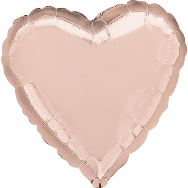 Balónik fóliový srdce Rose Gold 43 cm