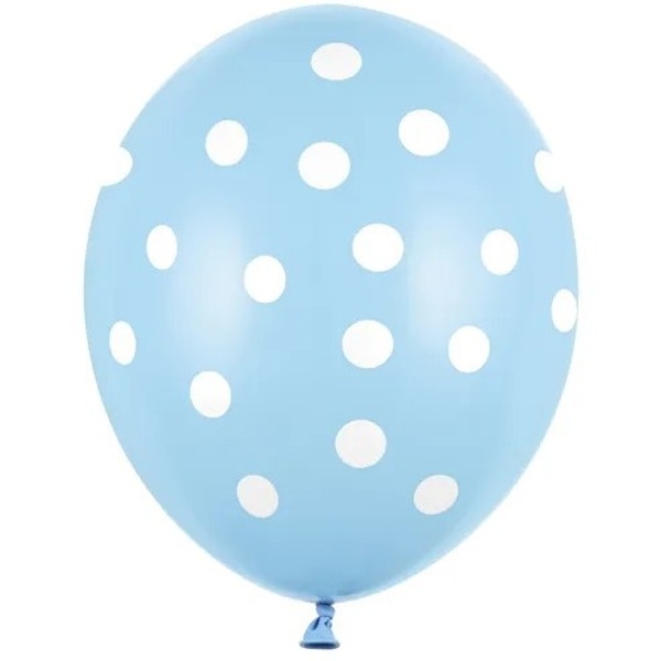 Balnik latexov baby blue s bodkami 30 cm 1 ks