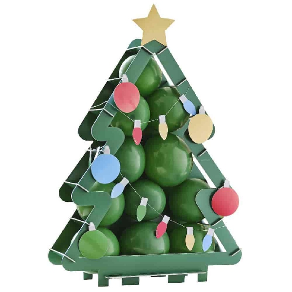 E-shop Balónová dekorácia mozaika Vianočný stromček 60 x 50 cm