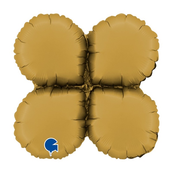 Balóniková základňa mini kvapky saténová zlatá 33 cm
