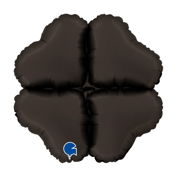 Balóniková základňa mini srdce saténová čierna 30 cm