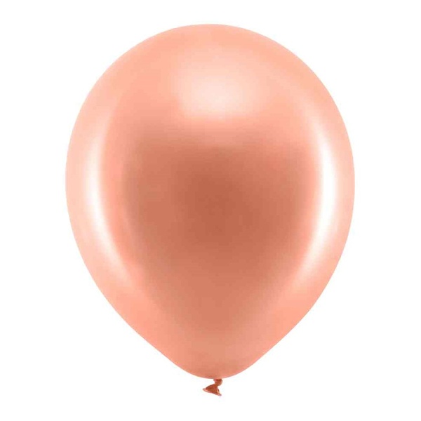 Balónky Eco 30cm metalické, růžové zlato (1 bal. / 100 ks.)