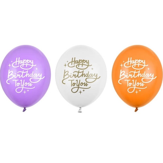 Balniky latexov Happy Birthday To You mix 30 cm 50 ks