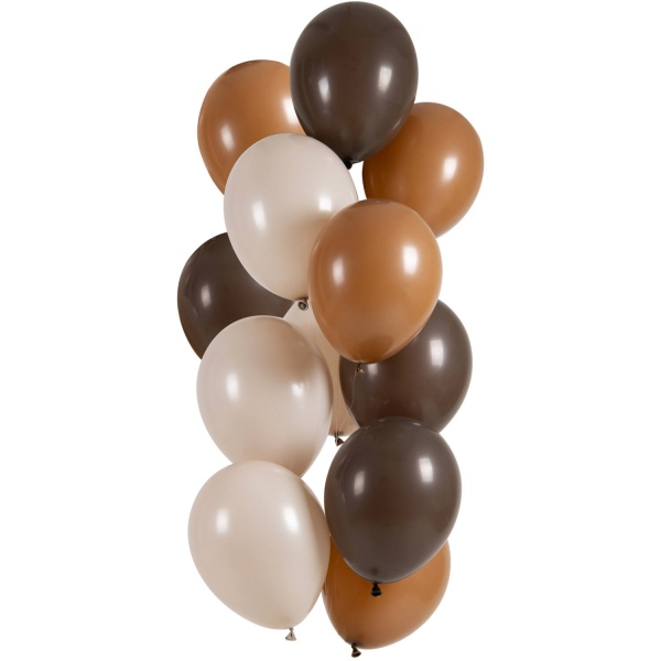 Balóniky latexové Mocha Chocolate 33 cm, 12 ks