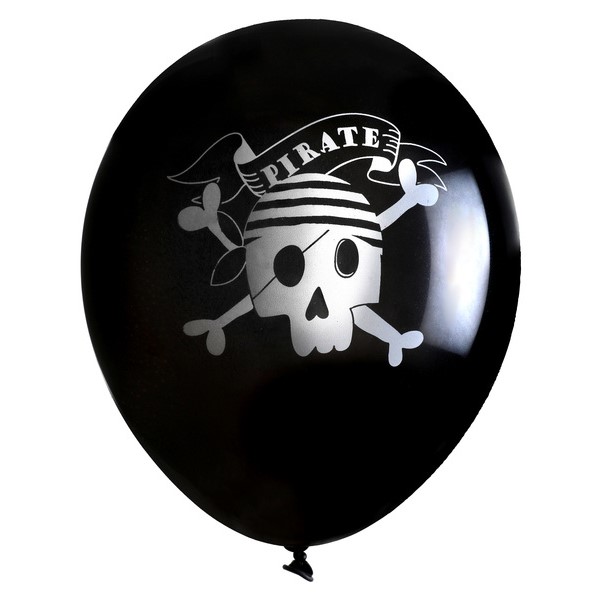Balóniky latexové Pirát 30 cm, 6 ks