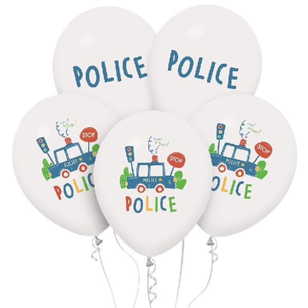 Balóniky latexové Police 5 ks 30 cm