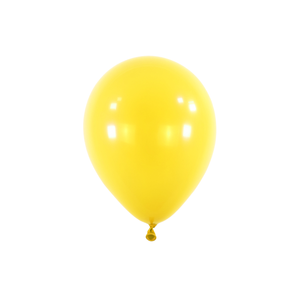Balóniky latexové dekoratérske Crystal žlté 12 cm, 100 ks