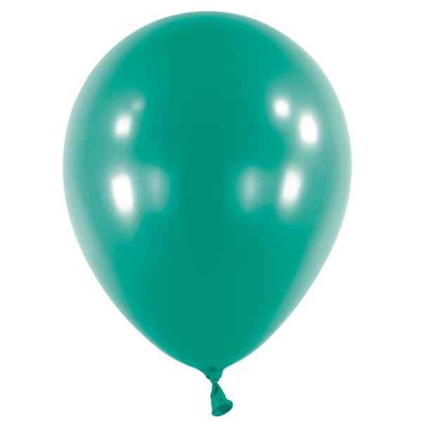Balniky latexov dekoratrske metalick lesn zele 35 cm, 50 ks