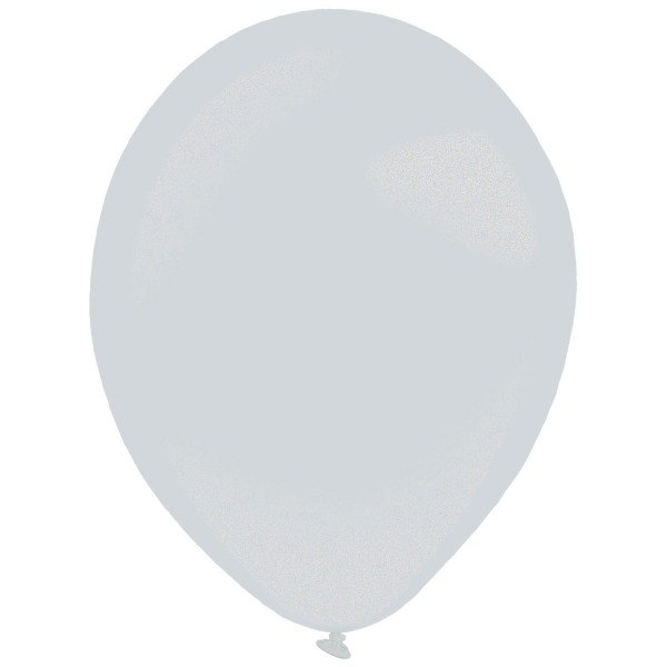 Balniky latexov dekoratrske metalick strieborn 27,5 cm (50 ks)