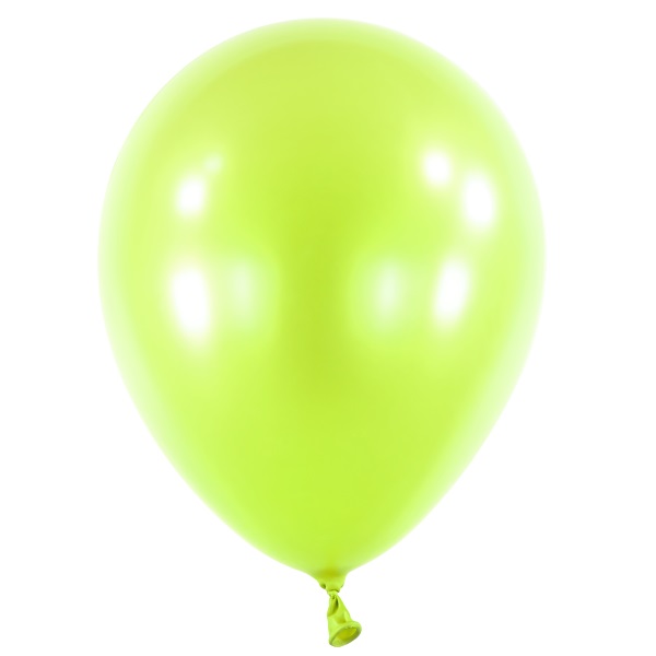 Balóniky latexové dekoratérske metalické svetlo zelené 35 cm, 50 ks