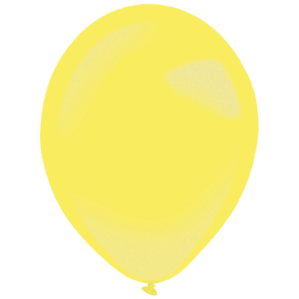 Balóniky latexové dekoratérske metalické žlté 27,5 cm (50 ks)