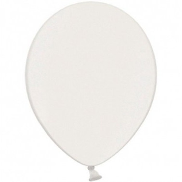 Balóniky latexové metalické biele 23 cm, 100 ks