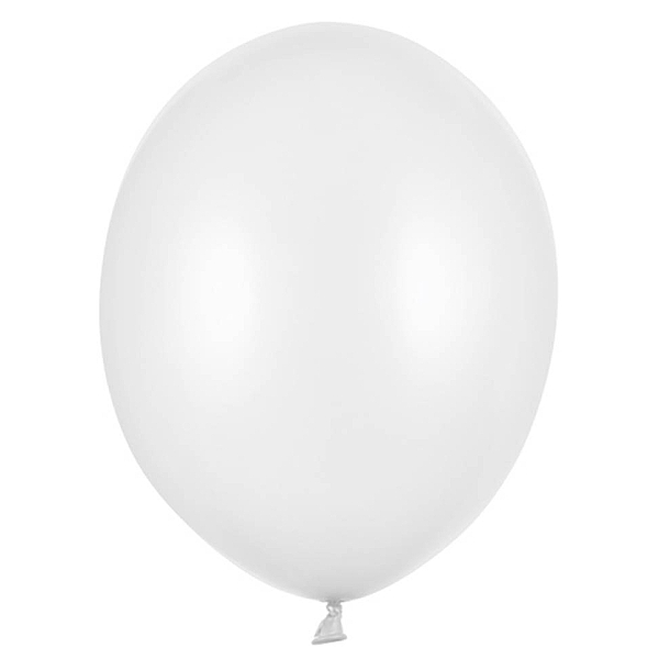 Balónky latexové metalické bílé 23 cm 1ks