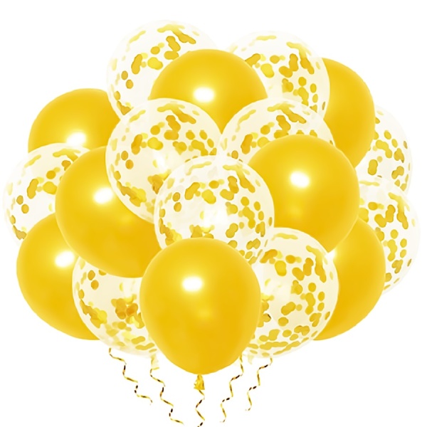 Balóniky latexové metalické/s konfetami zlaté 30 cm 20 ks