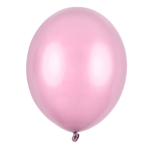 Balónky latexové metalické světle růžové 23 cm 1ks