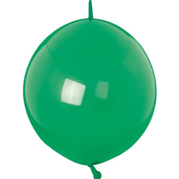 Balóniky latexové spojovacie dekoratérske Crystal zelené 30 cm, 50 ks