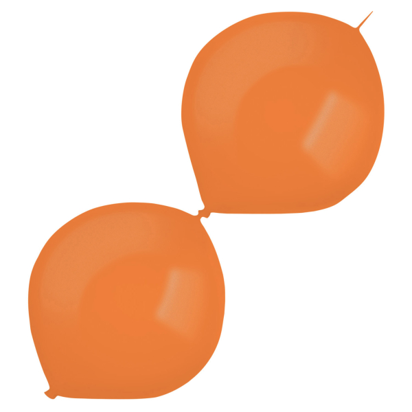 Balóniky latexové spojovacie dekoratérske metalické oranžové 30 cm, 50 ks