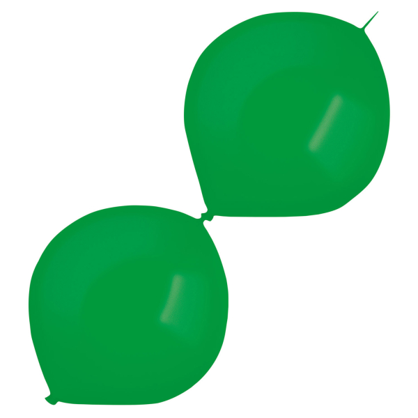 Balóniky latexové spojovacie dekoratérske metalické zelené 30 cm, 50 ks