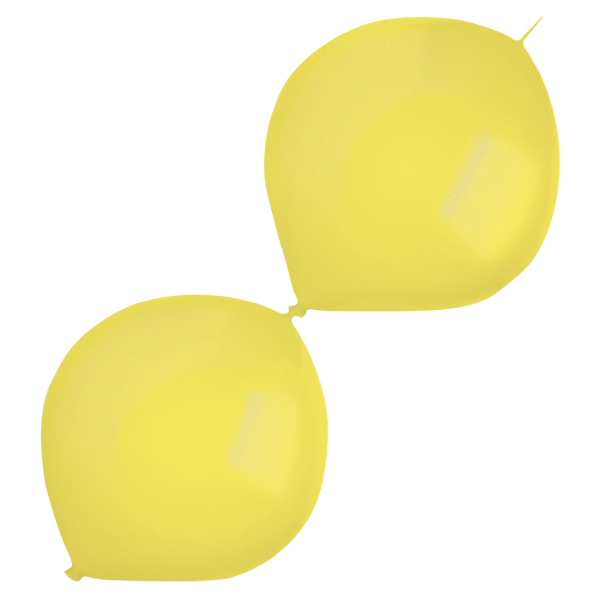 Balóniky latexové spojovacie dekoratérske metalické žlté 30 cm, 50 ks