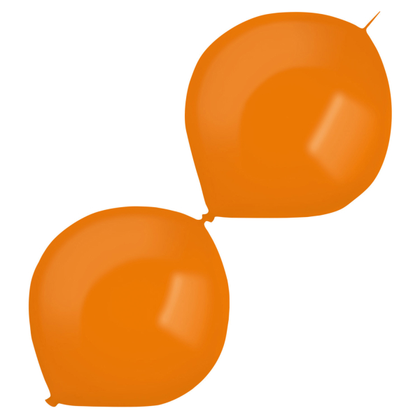 Balóniky latexové spojovacie dekoratérske pastelové oranžové 30 cm, 50 ks