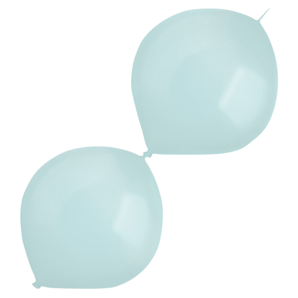 Balóniky latexové spojovacie dekoratérske perleťové mintové 30 cm, 50 ks