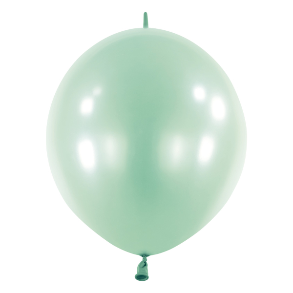 Balniky latexov spojovacie dekoratrske perleov mintovo zelen 15 cm, 100 ks