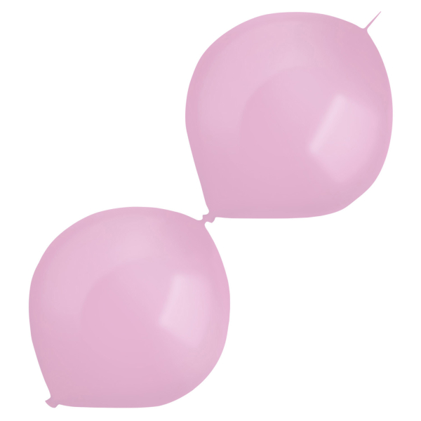 Balóniky latexové spojovacie dekoratérske perleťové ružové 30 cm, 50 ks