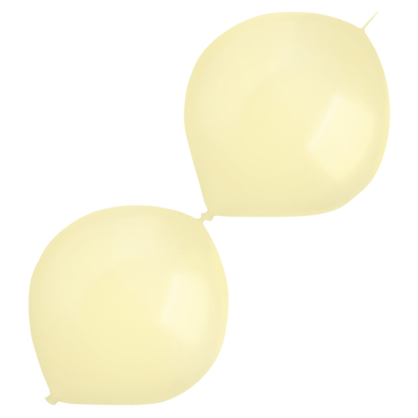 Balóniky latexové spojovacie dekoratérske perleťové svetlo žlté 30 cm, 50 ks cm