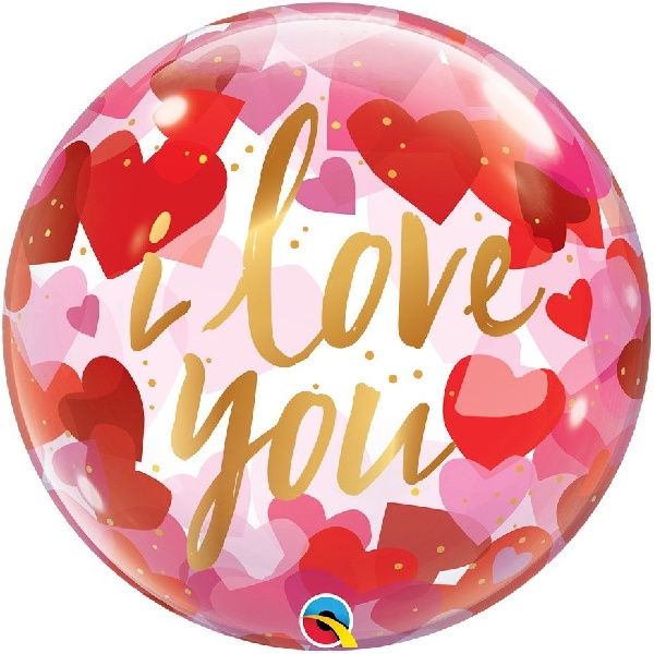 Balónová bublina \'I Love You\' 56 cm
