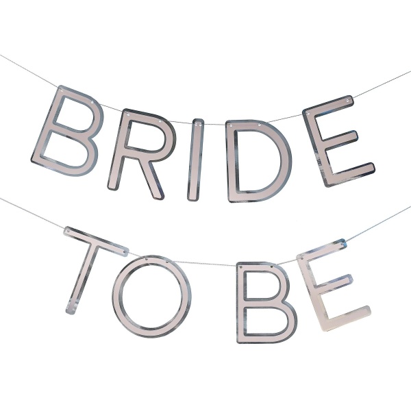 Banner Bride To Be strieborný 1,5 m