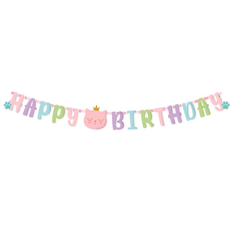 Banner Happy Birthday Mačacia princezná 2 m