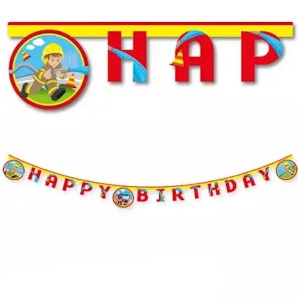 E-shop Banner Happy Birthday Požiarnik Sam 2 m