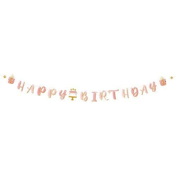 E-shop Banner Happy Birthday Ružové konfety 3 m