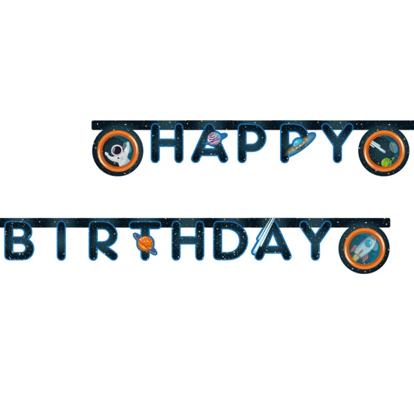 E-shop Banner Rocket Space "Happy Birthday" 2 m