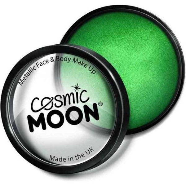 Farba na tvár a telo Cosmic Moon metalická neón zelená