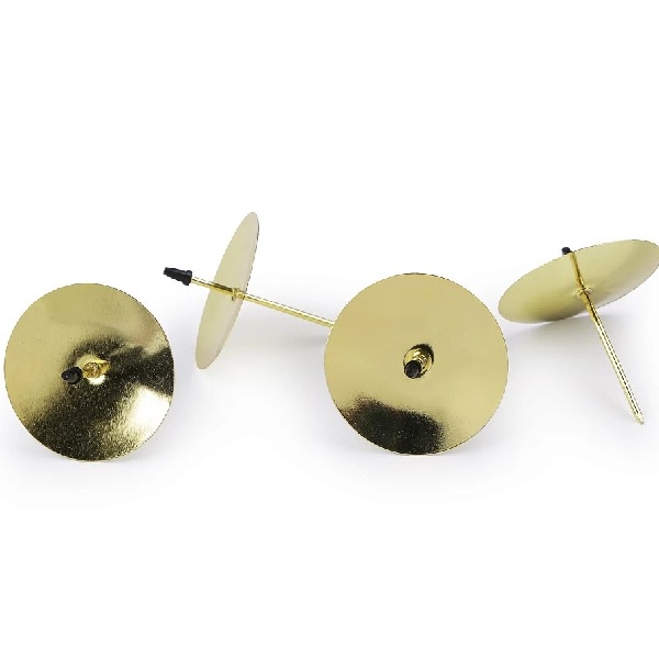Bodce na svieky priemer 5,4 cm zlat lesk 4 ks