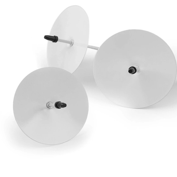 Bodce na svieky priemer 7 cm biely lesk 4 ks
