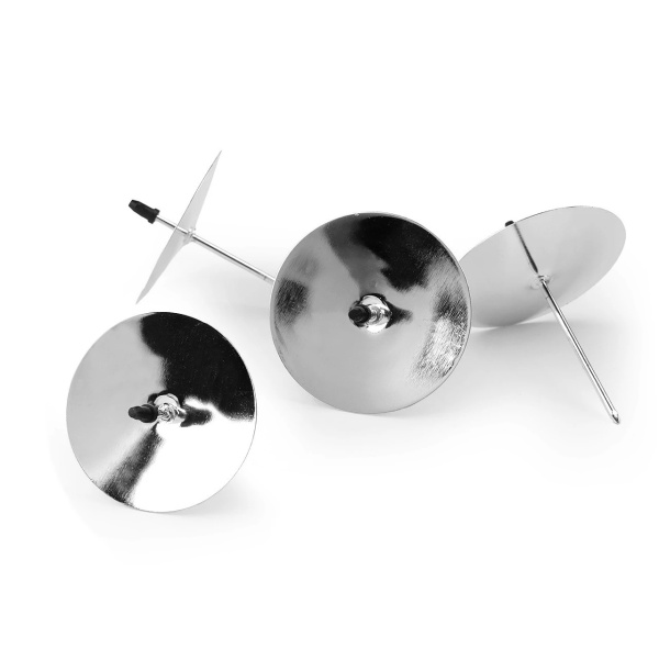 Bodce na svieky priemer 7 cm strieborn lesk 4 ks