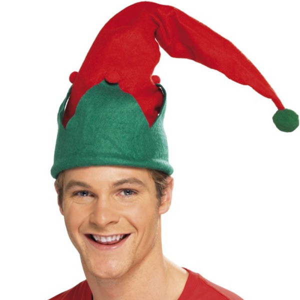 Čiapka vianočná Elf červená