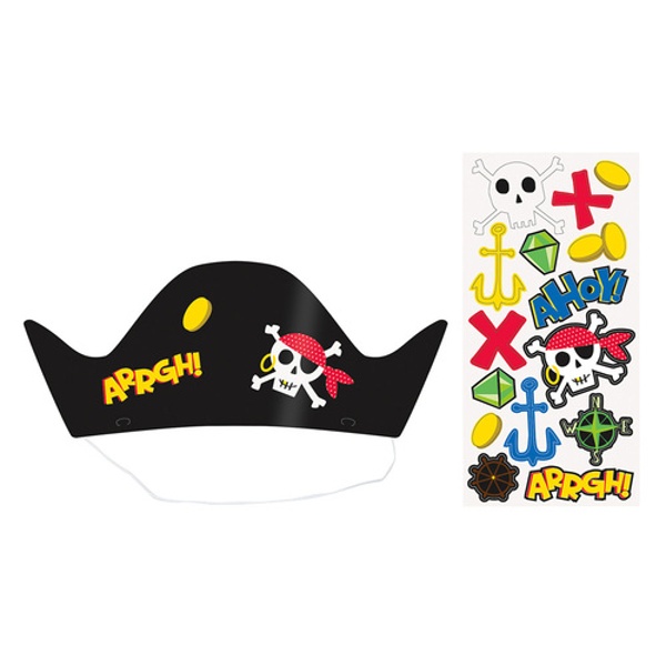ČIAPKY pirátske papierové 8ks